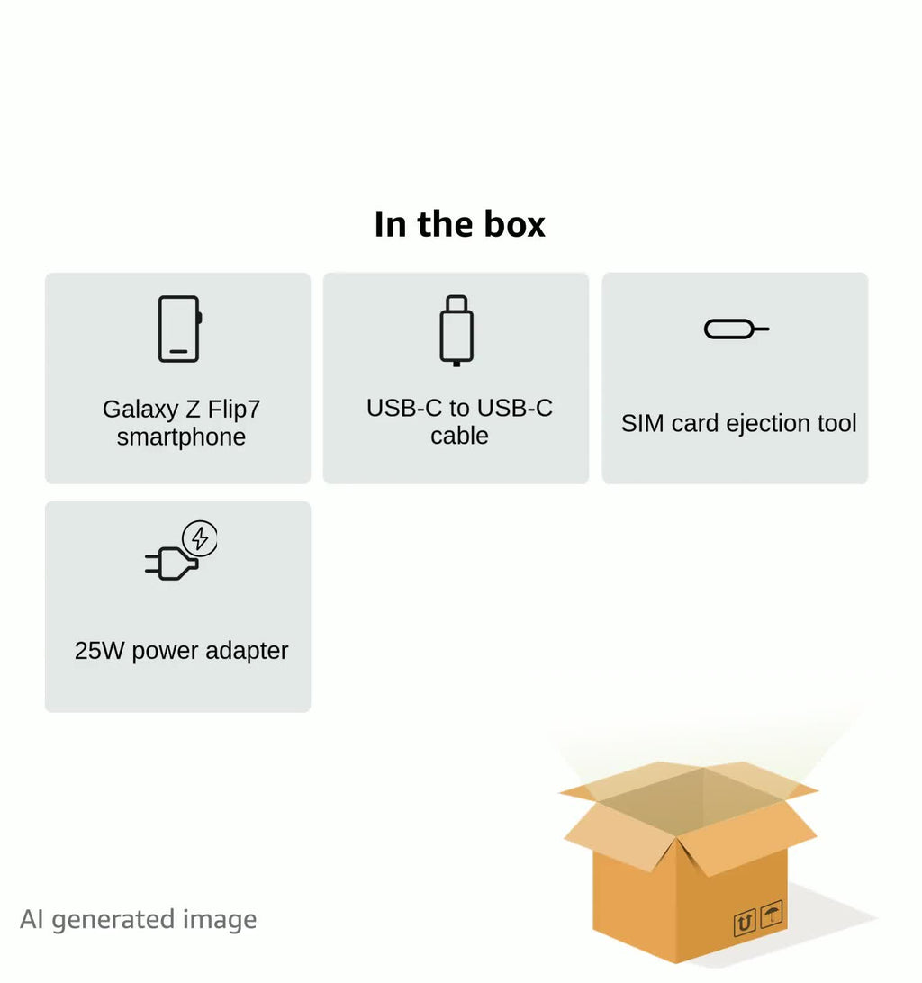 Samsung Galaxy Z Flip7, Android 5G Smartphone with Galaxy AI, 256GB, 25W Fast Mains Charger Included, Unlocked Smartphone, Coral, FR Version