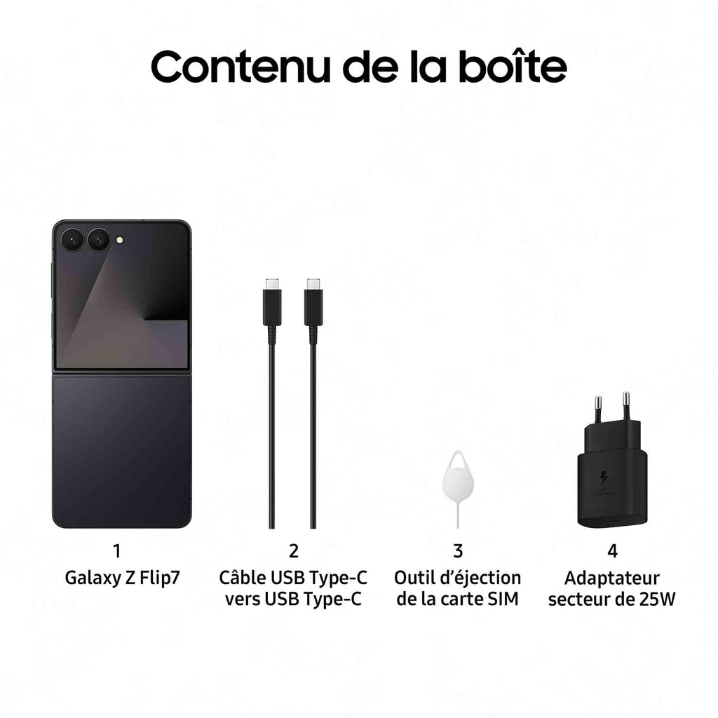 Samsung Galaxy Z Flip7, Android 5G Smartphone with Galaxy AI, 256GB, 25W Fast Mains Charger Included, Unlocked Smartphone, Coral, FR Version