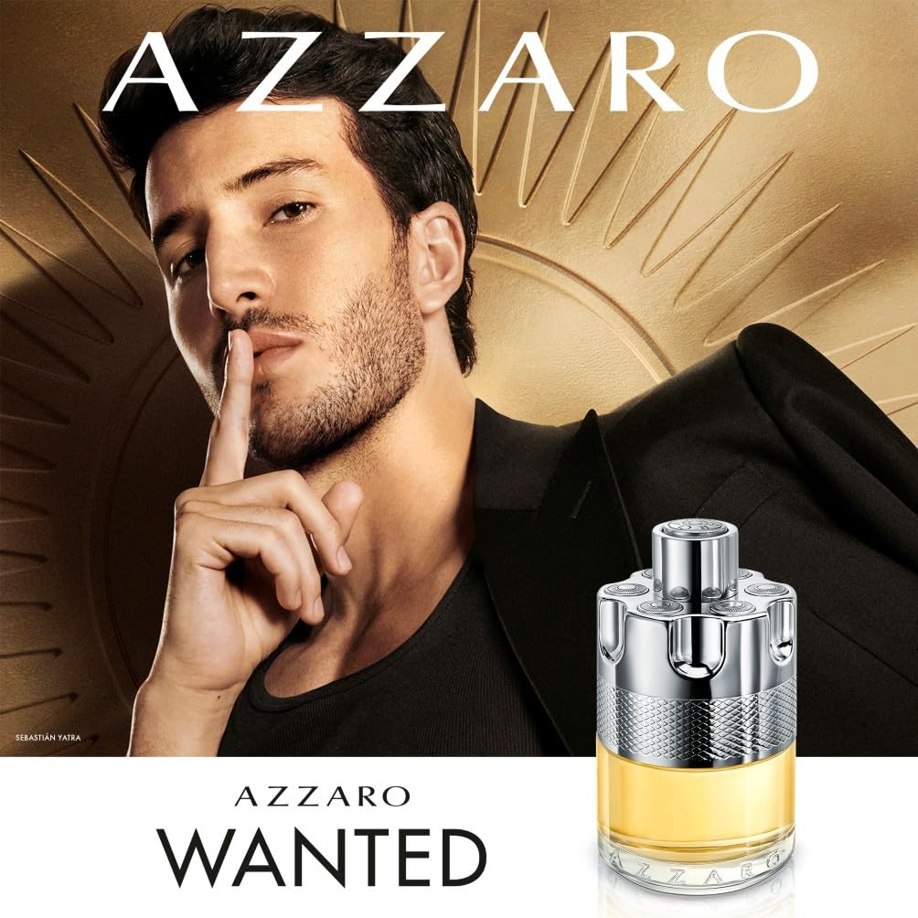 AZZARO Wanted - Eau De Toilette Homme - Boisé Agrume Épicé - Cardamome, Vétiver & Citron - Tenue Longue Durée - Spray Vaporisateur
