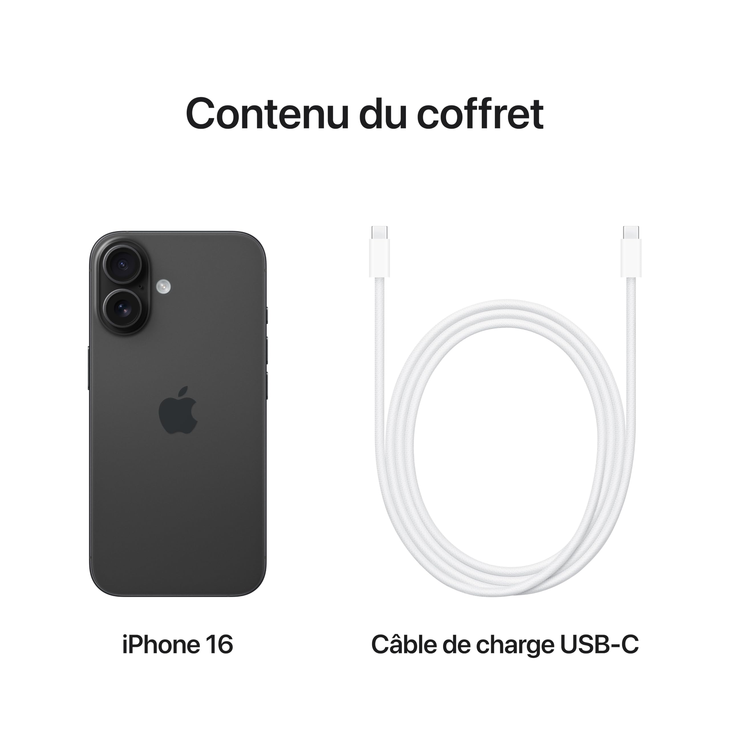 Apple iPhone 16 (128 Go) - Noir