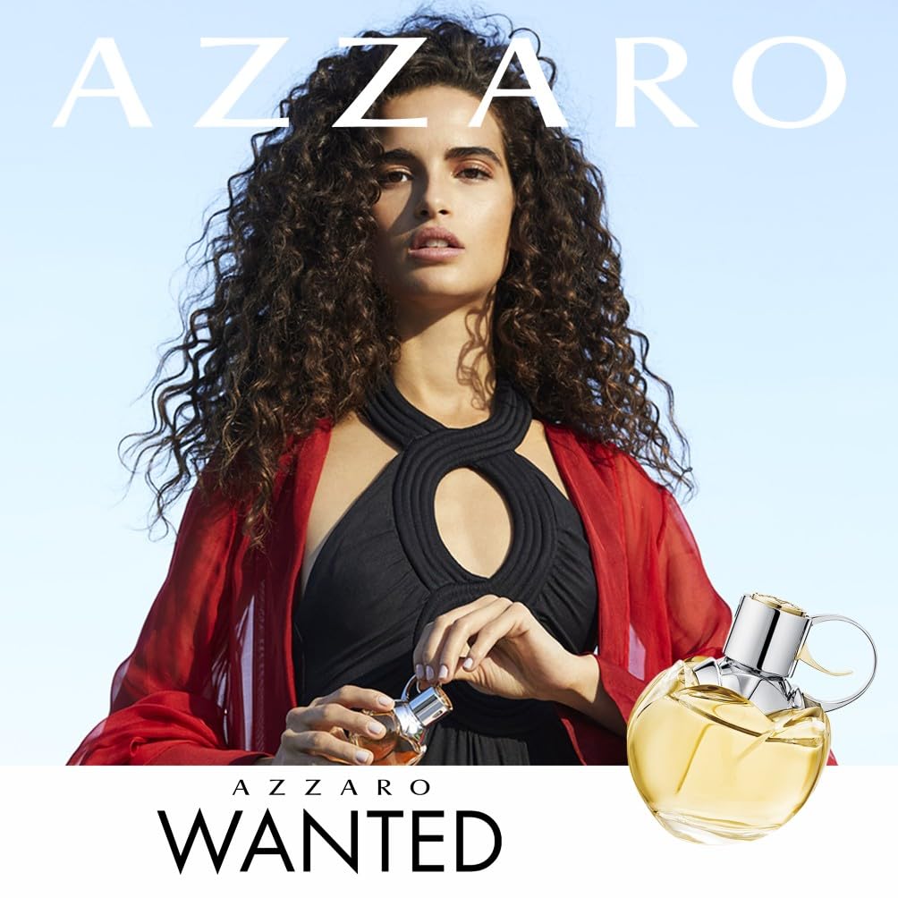 AZZARO Wanted Girl - Eau De Parfum Femme - Floral Ambré Gourmand - Accord Fleur de Gingembre, Vétiver Haïtien & Accord Dulce de Leche - Tenue Longue Durée - Spray Vaporisateur