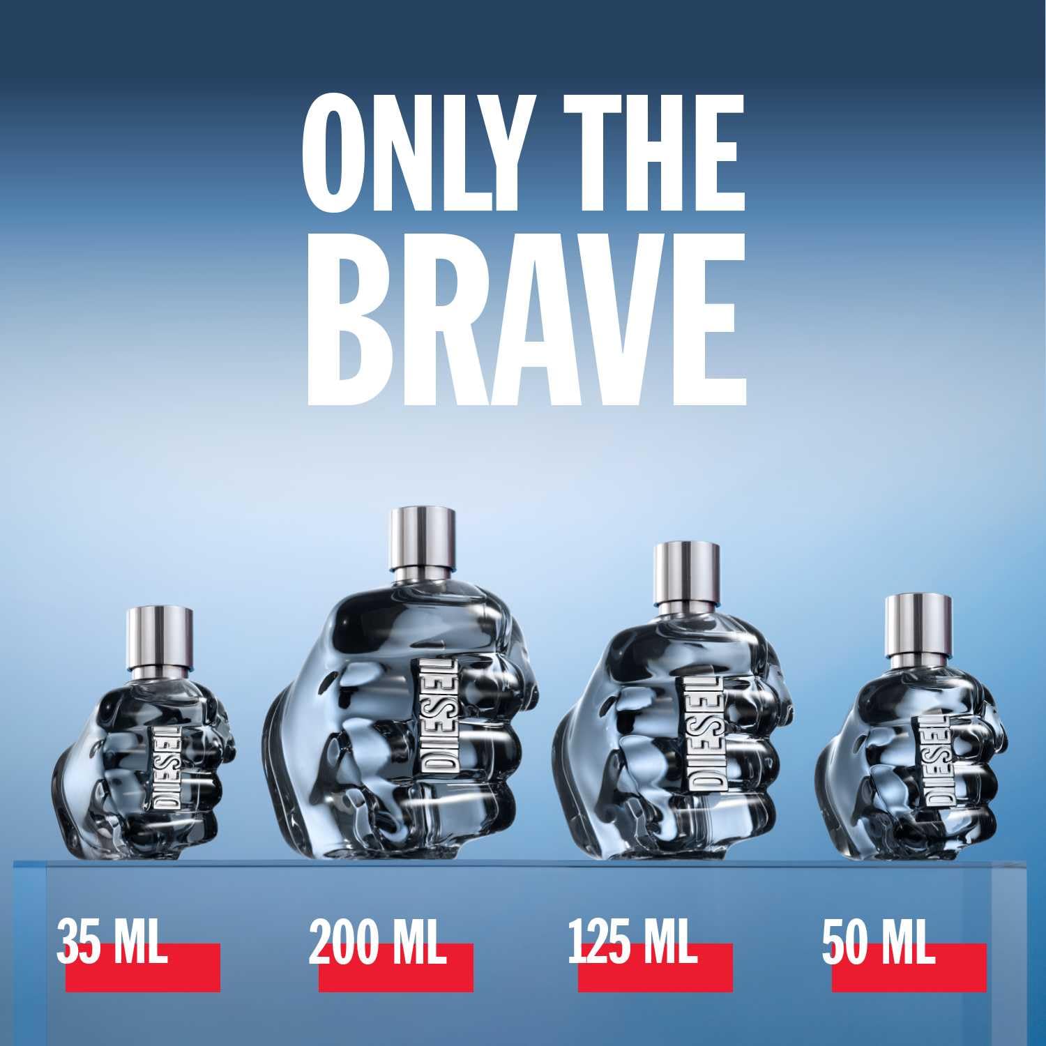 DIESEL Only The Brave - Eau De Toilette Homme - Boisé Ambré - Citron Frais, Ambre & Accord de Cuir - Tenue Longue Durée - Spray Vaporisateur
