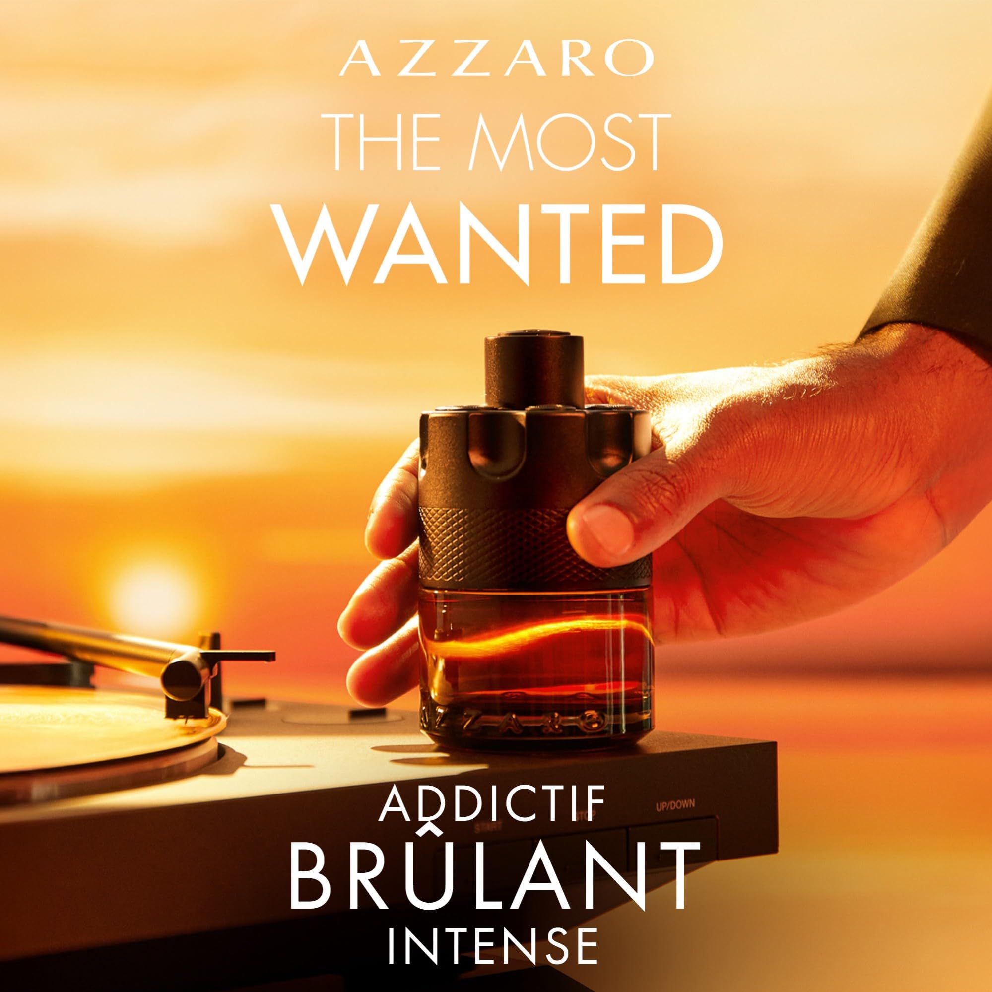 AZZARO The Most Wanted - Parfum Homme - Fougère Ambré Épicé - Gingembre, Vanille Bourbon & Bois Ambré - Tenue Longue Durée - Spray Vaporisateur