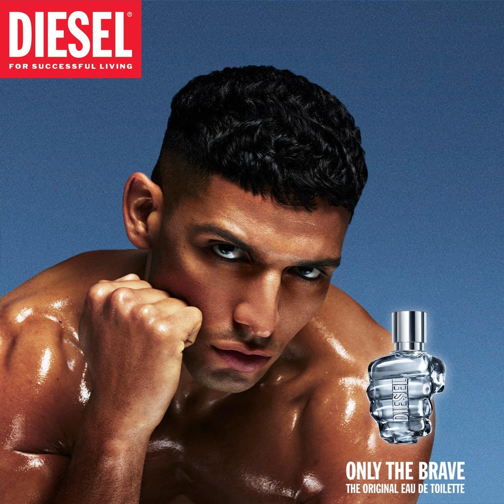 DIESEL Only The Brave - Eau De Toilette Homme - Boisé Ambré - Citron Frais, Ambre & Accord de Cuir - Tenue Longue Durée - Spray Vaporisateur