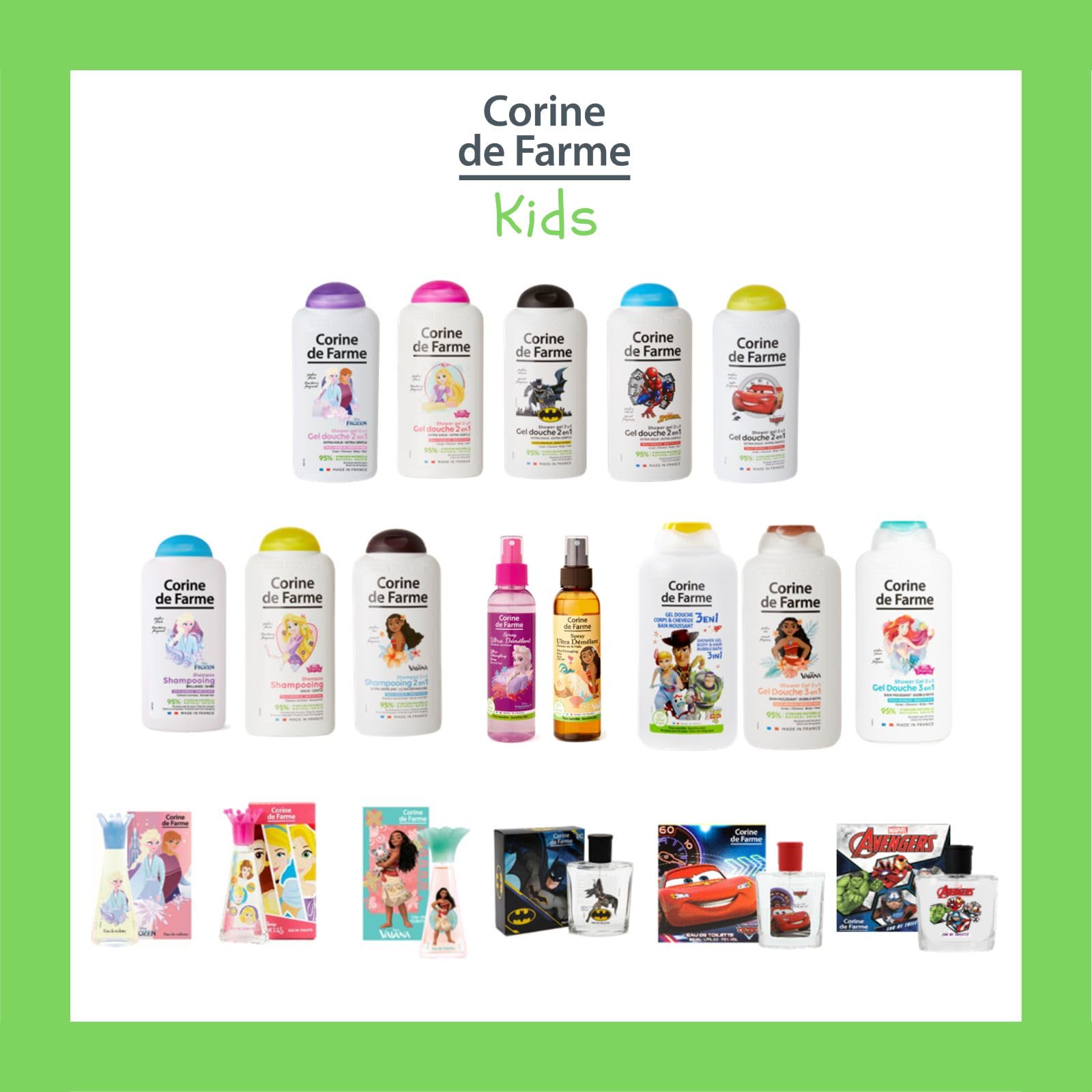 Corine De Farme, Avengers, Children's Perfume, Disney Eau De Toilette, Perfume for Children from 3 Years, 50 ml, Clean Beauty Formulation, 100% Made in France