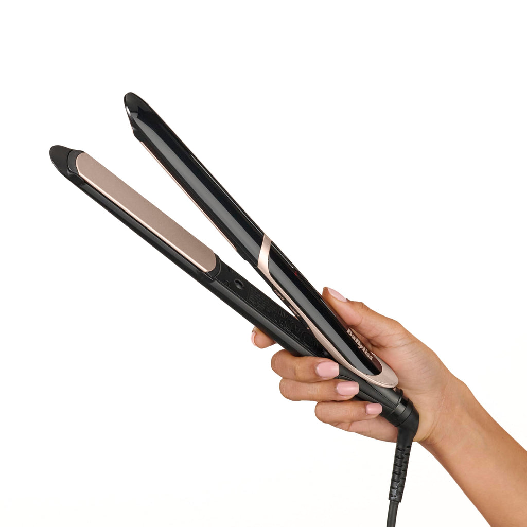 BaByliss Super Smooth Hair Straightener - Ionic Anti-Frizz Technology, Heat Resistant Mat, Ceramic Plates for Perfect Straightening, Ultra-Fast Heating, Temperatures 140-235°C, ST393E