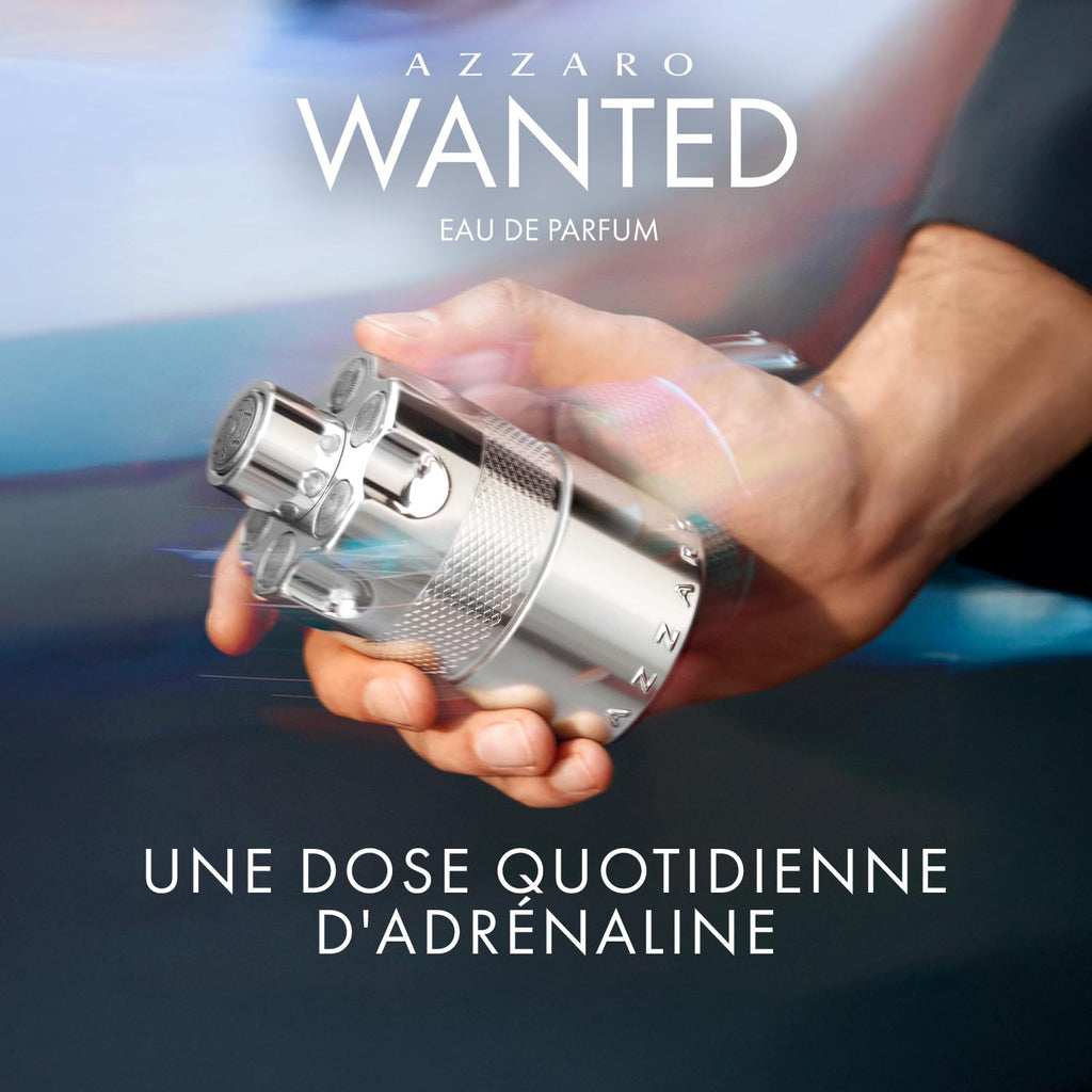 AZZARO Wanted - Eau De Parfum Homme - Boisé Aromatique Épicé - Baies de Genévrier, Vétiver & Cœur de Sauge - Tenue Longue Durée - Spray Vaporisateur