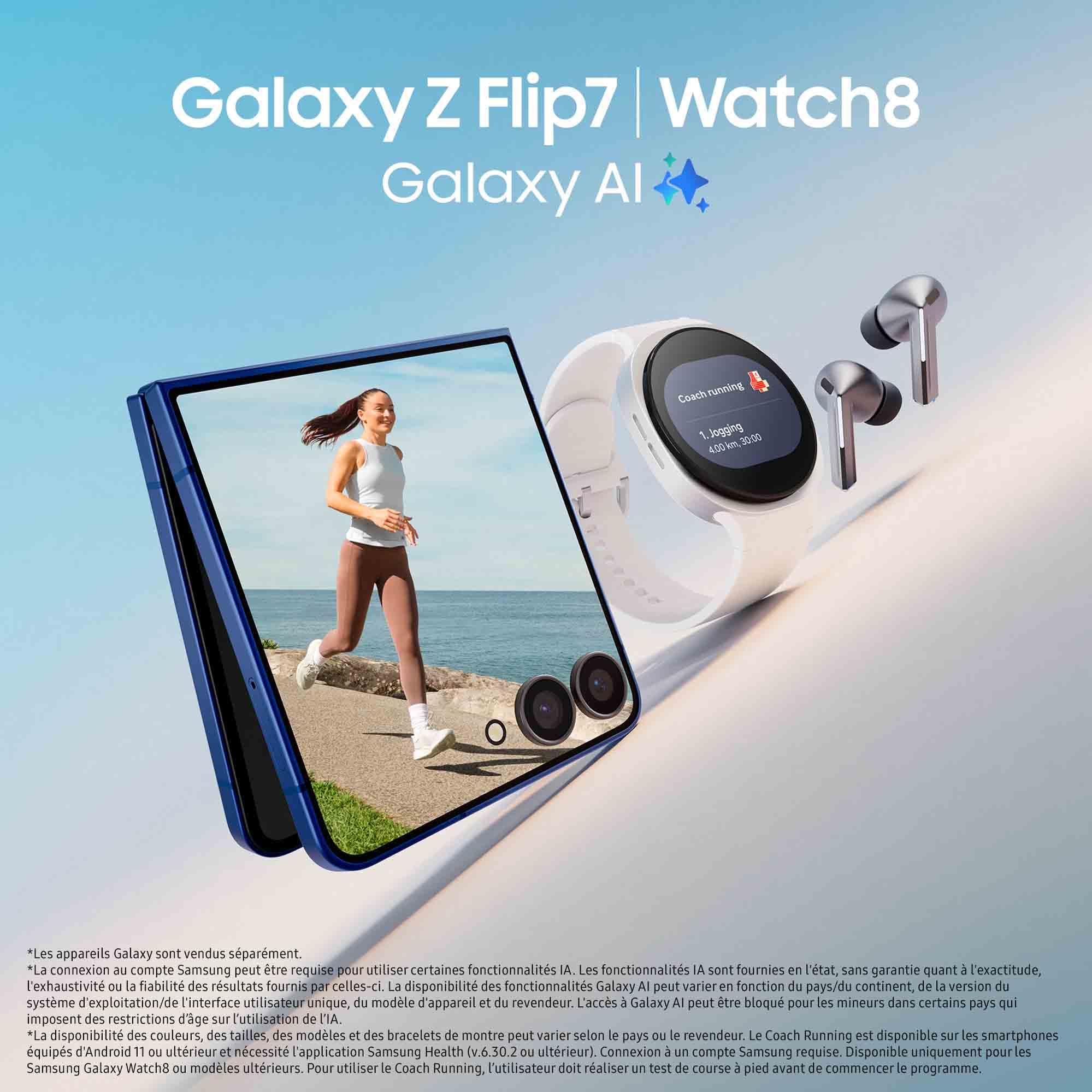 Samsung Galaxy Z Flip7, Android 5G Smartphone with Galaxy AI, 256GB, 25W Fast Mains Charger Included, Unlocked Smartphone, Coral, FR Version