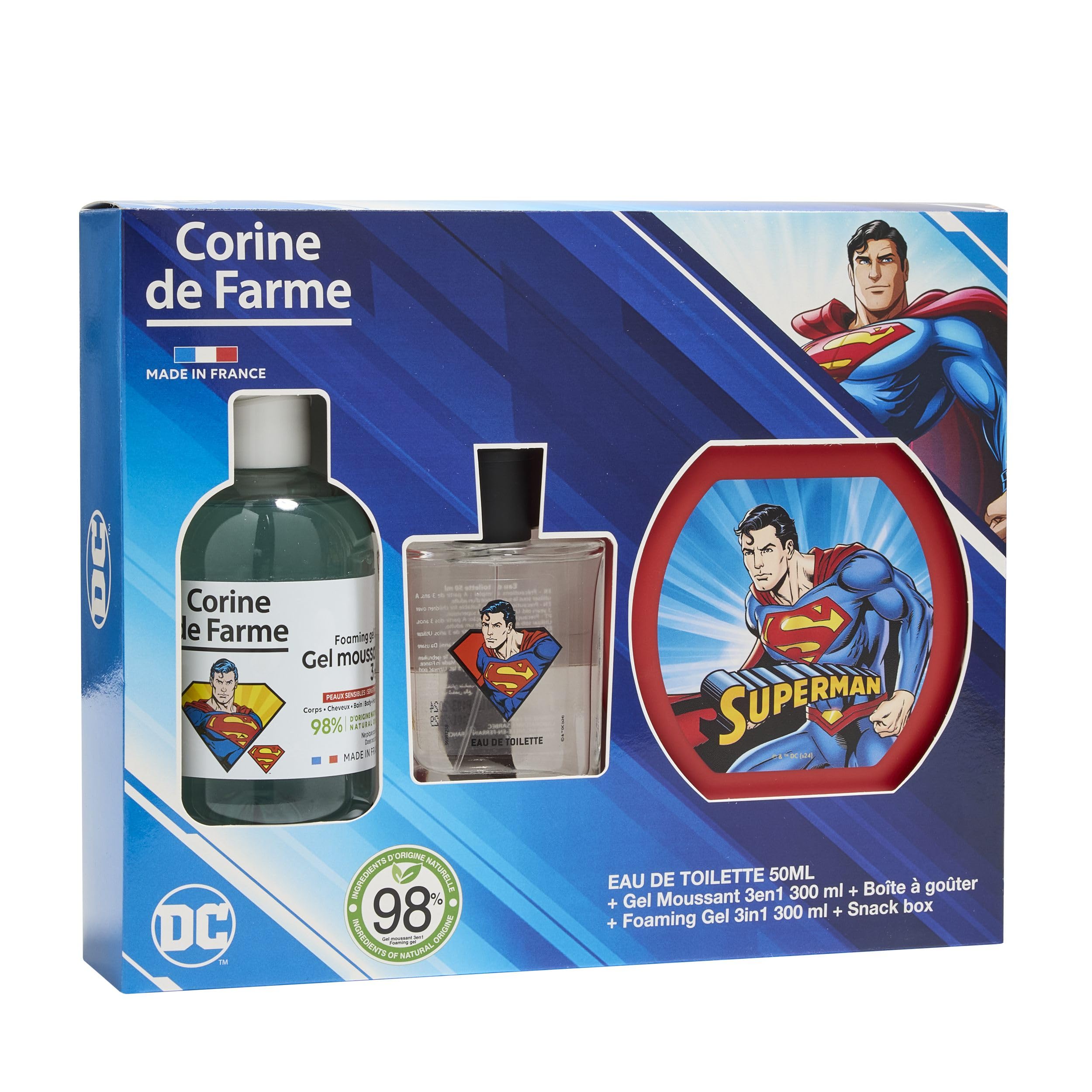 Corine De Farme, Avengers, Children's Perfume, Disney Eau De Toilette, Perfume for Children from 3 Years, 50 ml, Clean Beauty Formulation, 100% Made in France