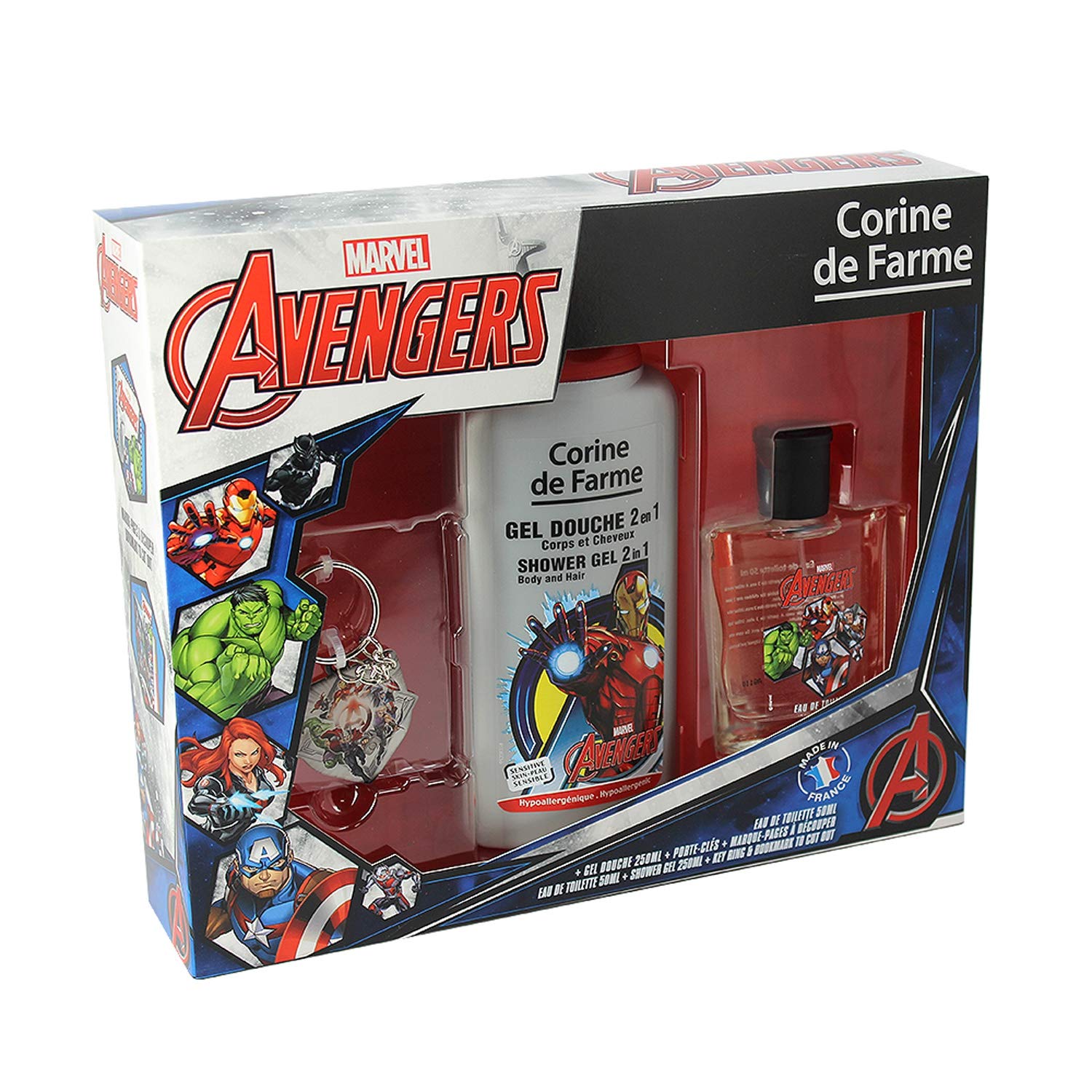 Corine De Farme, Avengers, Children's Perfume, Disney Eau De Toilette, Perfume for Children from 3 Years, 50 ml, Clean Beauty Formulation, 100% Made in France