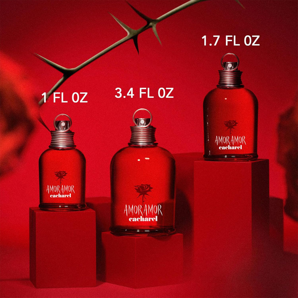 Cacharel - Amor Amor - Eau De Toilette - Parfum Sensuel, Doux et Romantique pour Femme - Une Fragrance Florale, Fruitée et Ambrée - Parfum de Luxe pour Femme