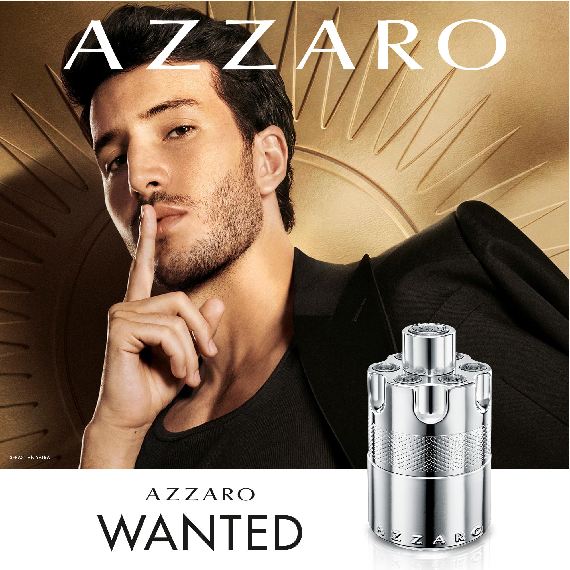 AZZARO Wanted - Eau De Parfum Homme - Boisé Aromatique Épicé - Baies de Genévrier, Vétiver & Cœur de Sauge - Tenue Longue Durée - Spray Vaporisateur