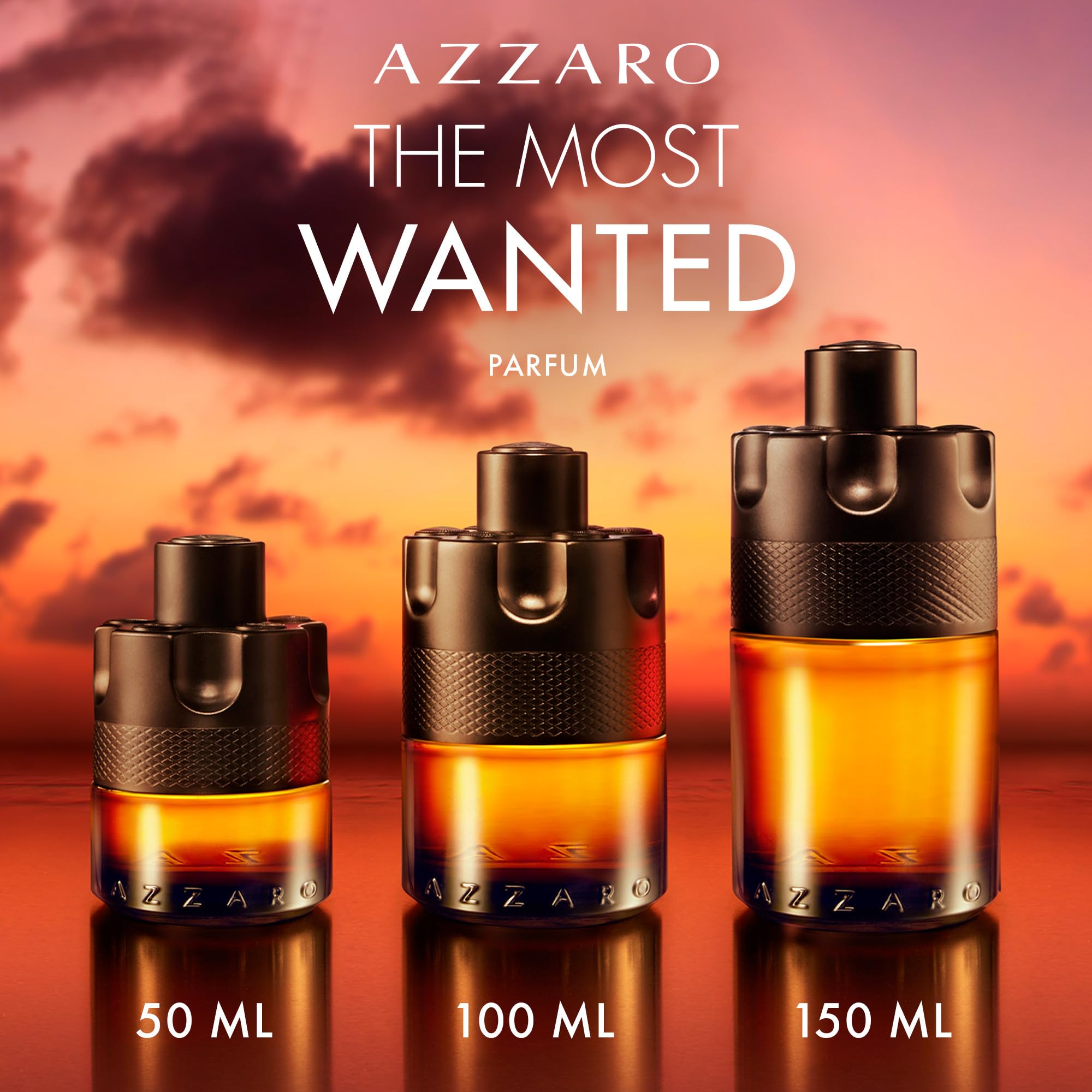AZZARO The Most Wanted - Parfum Homme - Fougère Ambré Épicé - Gingembre, Vanille Bourbon & Bois Ambré - Tenue Longue Durée - Spray Vaporisateur
